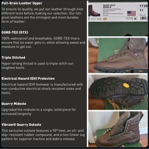 Quarry GTX Brown Leather Work Boots